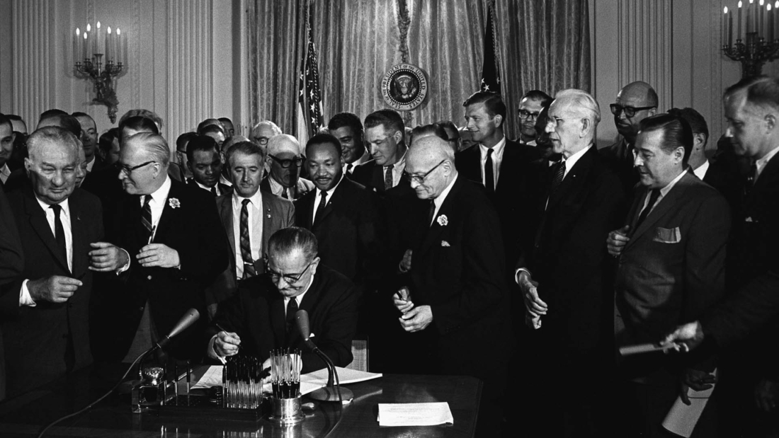signing the civil rights act